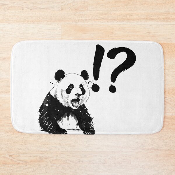 Item preview, "Wait, What?!" Surprised Panda Bear with Emote | Funny Animal Ink Art designed and sold by Animal Xeno Circus.