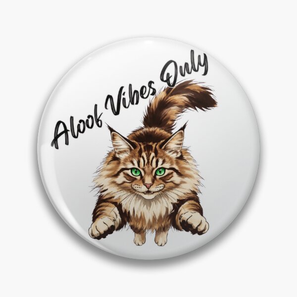 Item preview, Aloof Vibes Only: Majestic Cat with Green Eyes Quote Art designed and sold by Animal Xeno Circus.