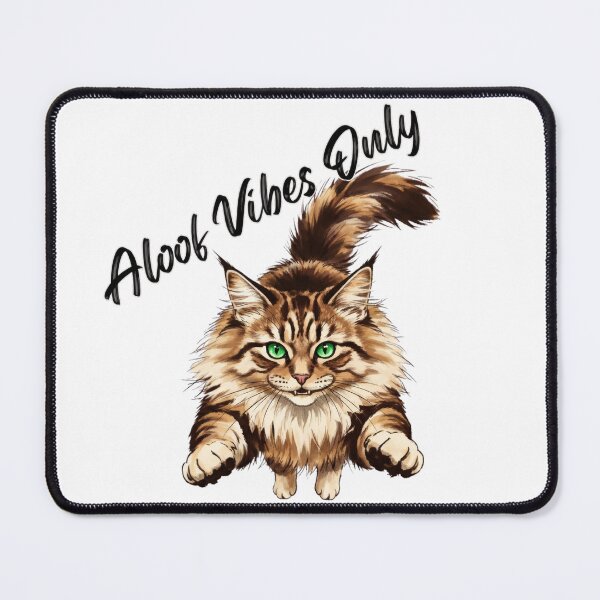 Item preview, Aloof Vibes Only: Majestic Cat with Green Eyes Quote Art designed and sold by Animal Xeno Circus.