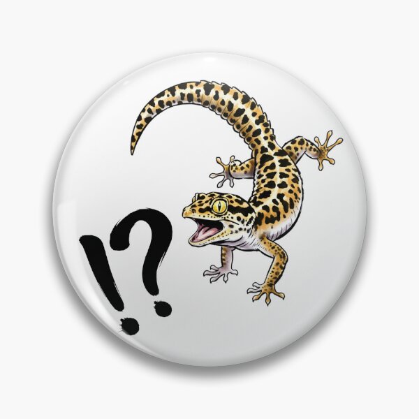 Item preview, "Wait, What?!" Leopard Gecko with Surprise Emote | Funny Reptile Ink Art designed and sold by Animal Xeno Circus.