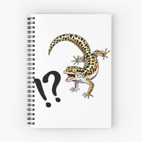 Item preview, "Wait, What?!" Leopard Gecko with Surprise Emote | Funny Reptile Ink Art designed and sold by Animal Xeno Circus.