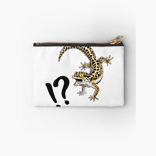 Item preview, "Wait, What?!" Leopard Gecko with Surprise Emote | Funny Reptile Ink Art designed and sold by Animal Xeno Circus.