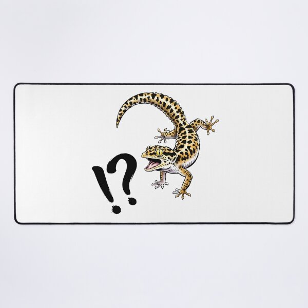 Item preview, "Wait, What?!" Leopard Gecko with Surprise Emote | Funny Reptile Ink Art designed and sold by Animal Xeno Circus.