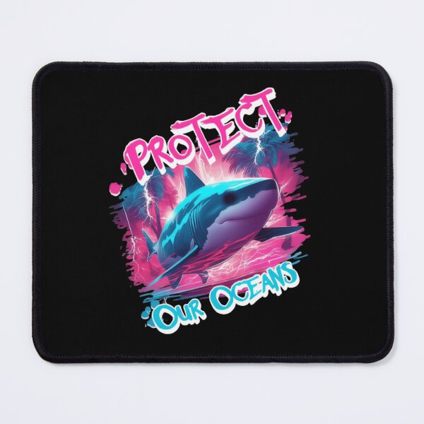 Item preview, Protect Our Oceans Vibrant Modern Shark Artwork designed and sold by SkeletonsDanger.