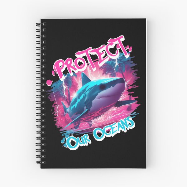 Item preview, Protect Our Oceans Vibrant Modern Shark Artwork designed and sold by SkeletonsDanger.