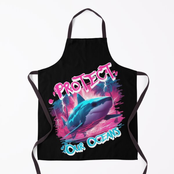 Item preview, Protect Our Oceans Vibrant Modern Shark Artwork designed and sold by SkeletonsDanger.
