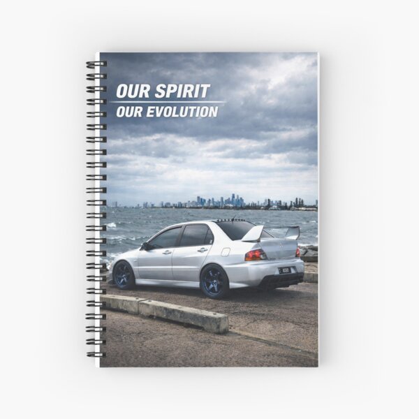 Item preview, Mitsubishi Evo 9 Apex Silver poster OUR SPIRIT OUR EVOLUTION designed and sold by TheMitsuGuy.