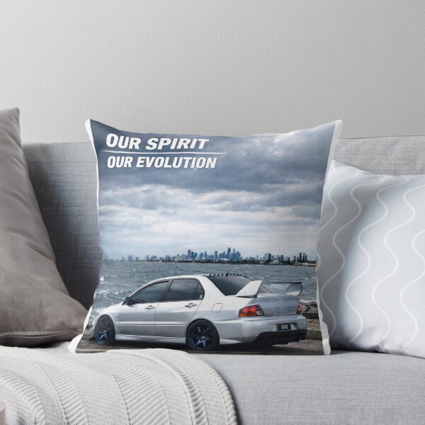 Item preview, Mitsubishi Evo 9 Apex Silver poster OUR SPIRIT OUR EVOLUTION designed and sold by TheMitsuGuy.