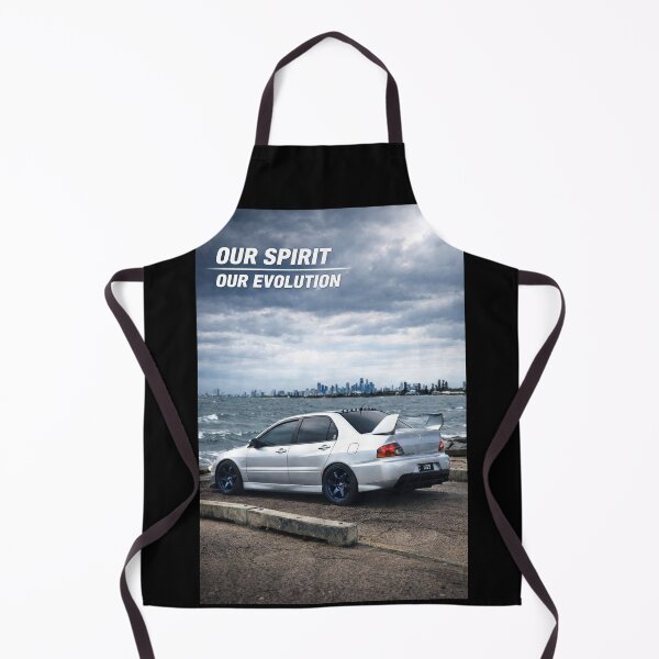 Item preview, Mitsubishi Evo 9 Apex Silver poster OUR SPIRIT OUR EVOLUTION designed and sold by TheMitsuGuy.