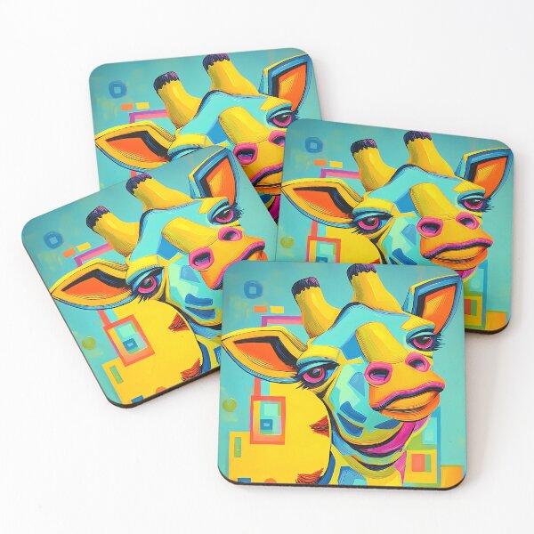 Item preview, Cartoon giraffe in colorful pop art style designed and sold by WhimsyArt ○ Studio.