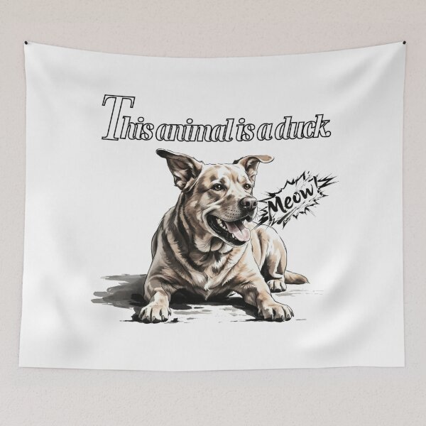 Item preview, This Animal Is A Duck: Dog Meow Funny Sarcasm T-Shirt designed and sold by Animal Xeno Circus.