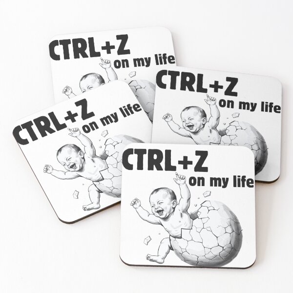 Item preview, CTRL+Z on my life: Funny Life Reset Button Design designed and sold by Animal Xeno Circus.