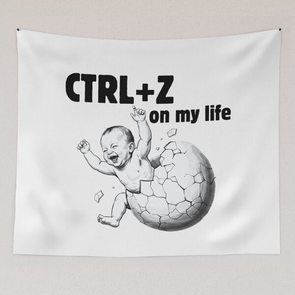 Item preview, CTRL+Z on my life: Funny Life Reset Button Design designed and sold by Animal Xeno Circus.