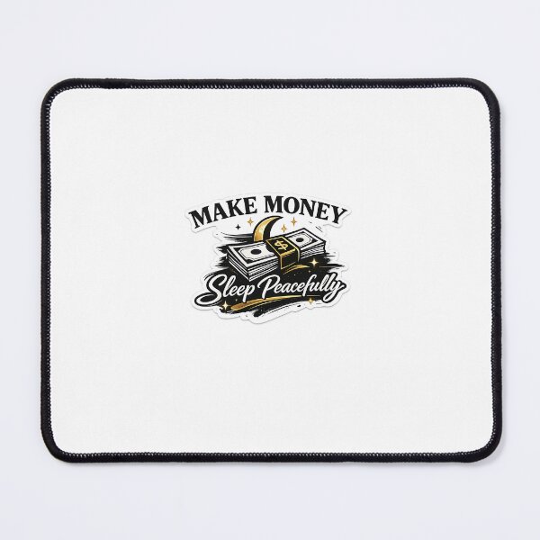 Item preview, Make Money Sleep Peacefully – Money Mindset Motivational Sticker designed and sold by MoodOrbit.
