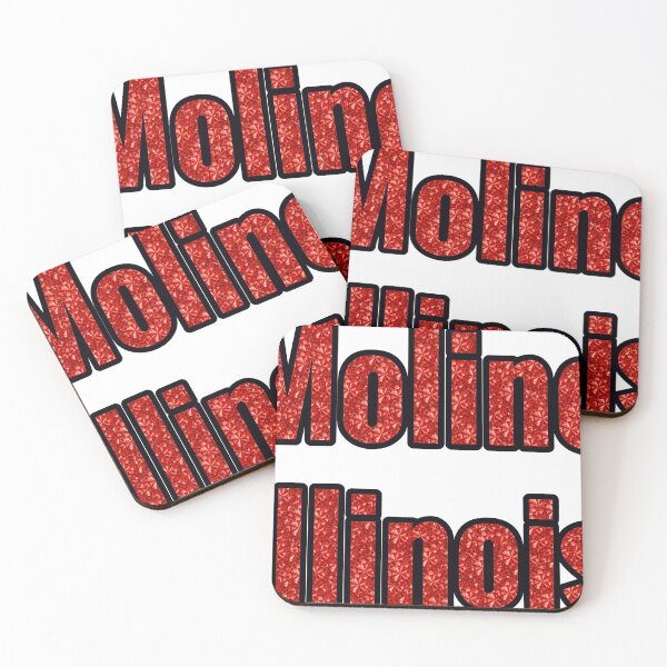Item preview, Moline Illinois City Name With Red Rhinestone designed and sold by TheIconSmith.
