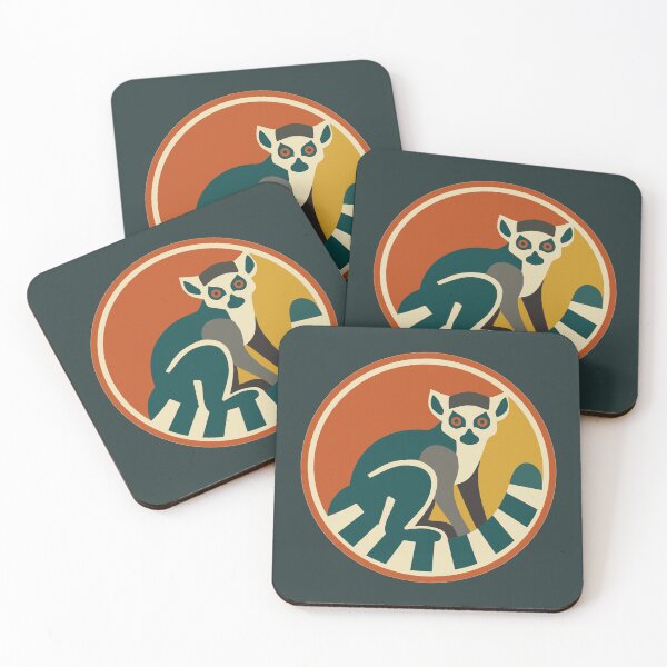 Item preview, Ring Tailed Lemur Retro Wildlife Graphic designed and sold by AntiqueImages.