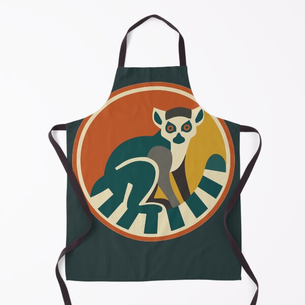 Item preview, Ring Tailed Lemur Retro Wildlife Graphic designed and sold by AntiqueImages.