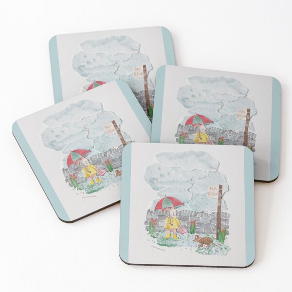 Item preview, April Showers Mixed Media Collage designed and sold by CreamTeaAndTails.