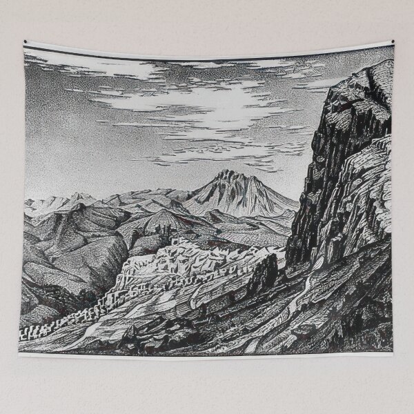 Item preview, Caltavuturo in The Madonie Mountains, Sicily   1933 - Maurits Cornelis Escher  designed and sold by nebelimr.