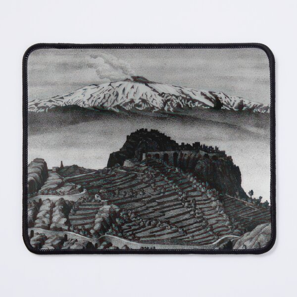 Item preview, Castel Mola and Mount Etna, Sicily (December 1932)   1932 - Maurits Cornelis Escher  designed and sold by nebelimr.