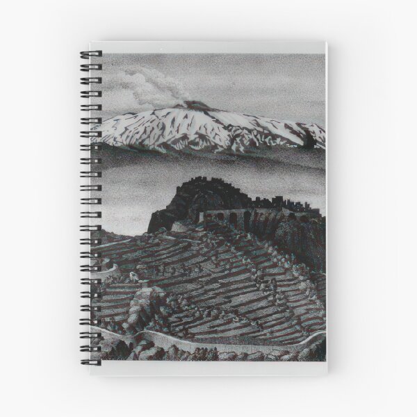 Item preview, Castel Mola and Mount Etna, Sicily (December 1932)   1932 - Maurits Cornelis Escher  designed and sold by nebelimr.