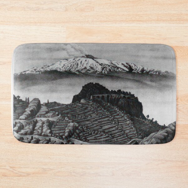 Item preview, Castel Mola and Mount Etna, Sicily (December 1932)   1932 - Maurits Cornelis Escher  designed and sold by nebelimr.