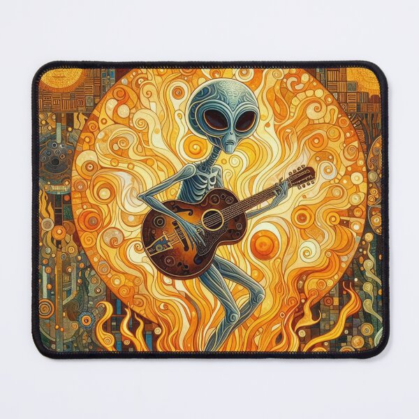 Item preview, Alien Guitar grooving in the flames designed and sold by 40degreesSouth.