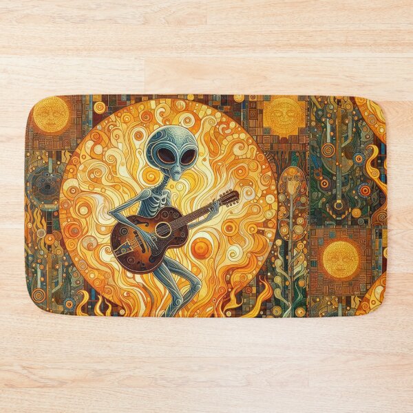 Item preview, Alien Guitar grooving in the flames designed and sold by 40degreesSouth.