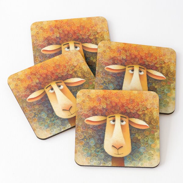 Item preview, Sheep with curly fur - Cartoon illustration designed and sold by WhimsyArt ○ byGTL.