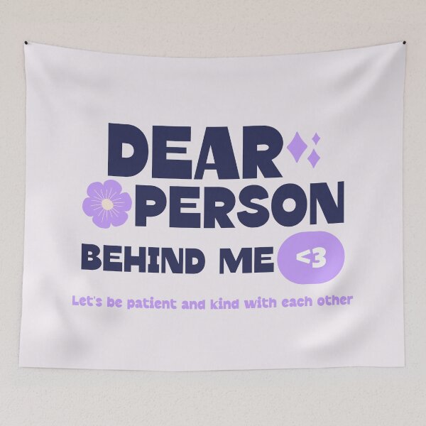 Item preview, Retro Dear Person Behind Me Mental Health Graphic designed and sold by Bold & Brewed.