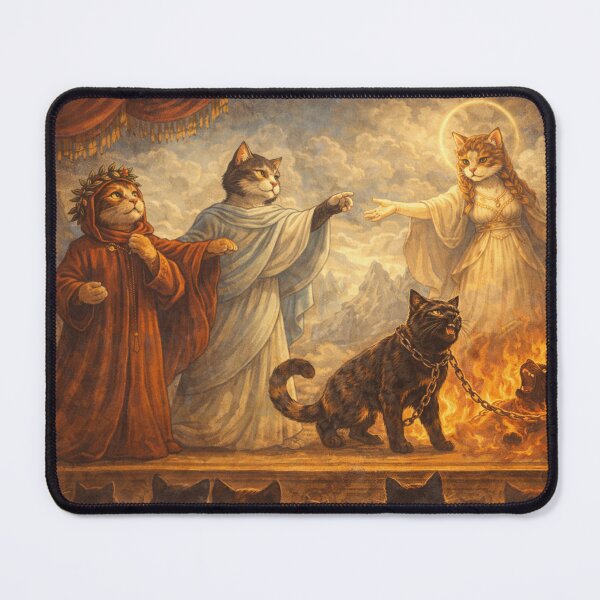 Item preview, Dreamlike Feline Divine Comedy – Neoclassical Theater Cats designed and sold by MeowMoodArt.