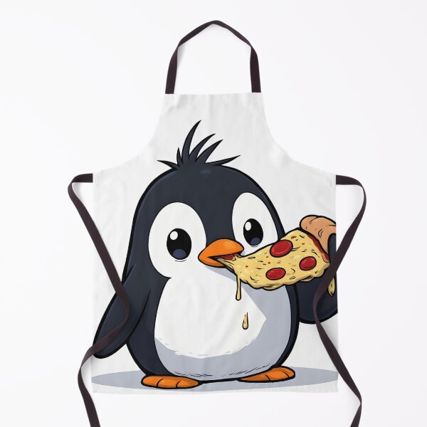 Item preview, Cute Penguin Eating Pizza – Funny Food Lover Cartoon designed and sold by Karolina’s Cozy Creations.