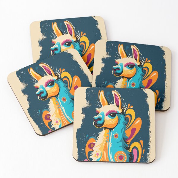 Item preview, Colorful llama – modern, vibrant illustration designed and sold by WhimsyArt ○ byGTL.