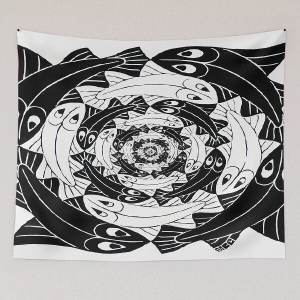 Item preview, Circular Fish   1956 - Maurits Cornelis Escher  designed and sold by nebelimr.