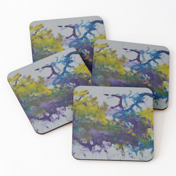 Item preview, Blue Yellow Motion  Abstract  Art designed and sold by Little Colour Kingdom.