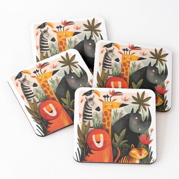 Item preview, Fantasy Animals – Colorful Jungle Illustration designed and sold by WhimsyArt ○ byGTL.