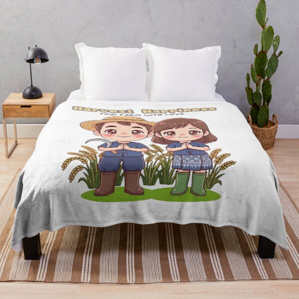 Item preview, Harvest Happiness – Thai Farmer Cute Illustration | Thailand Rice Field Kawaii Art designed and sold by Beeform.