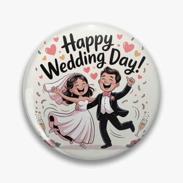 Item preview, Happy Wedding Day! Ecstatic Dancing Bride & Groom Celebration designed and sold by Midnight Veil Designs.