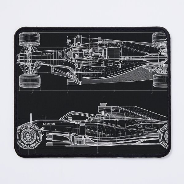 Item preview, Modern F1 Car Blueprint | Engineering Schematic Art Print & Tech Gear designed and sold by Paddock Palette.