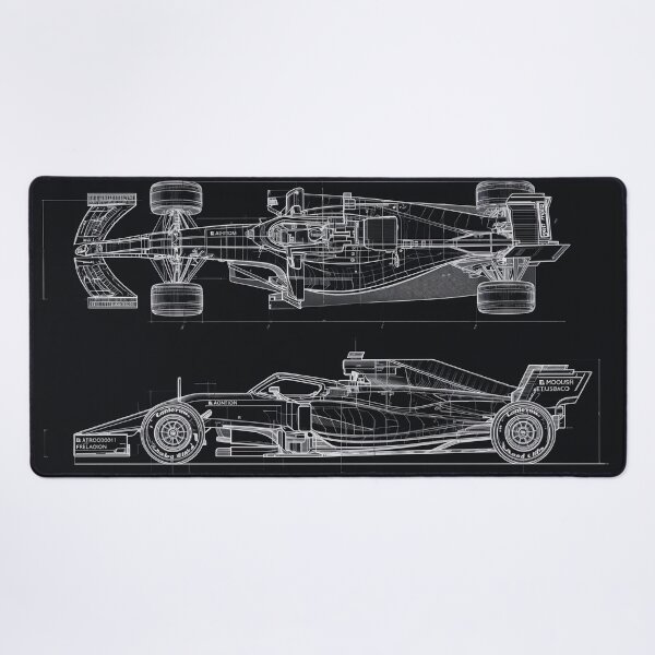 Item preview, Modern F1 Car Blueprint | Engineering Schematic Art Print & Tech Gear designed and sold by Paddock Palette.