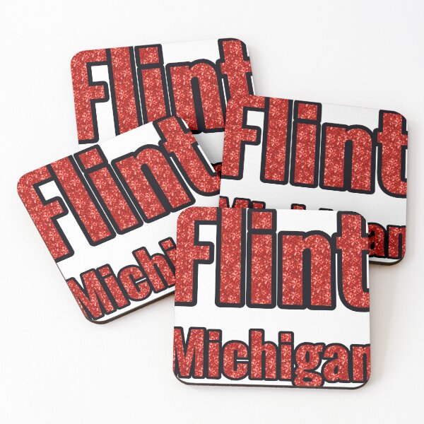 Item preview, Flint Michigan City Name With Red Rhinestone designed and sold by TheIconSmith.