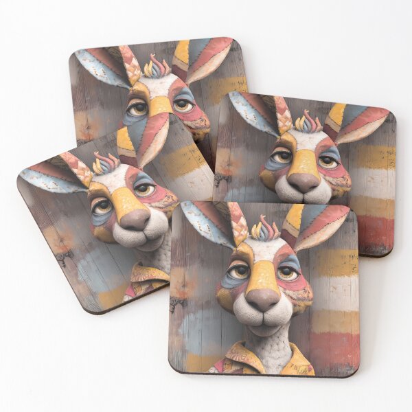 Item preview, Colorful Kangaroo Illustration – Abstract Art designed and sold by WhimsyArt ○ byGTL.