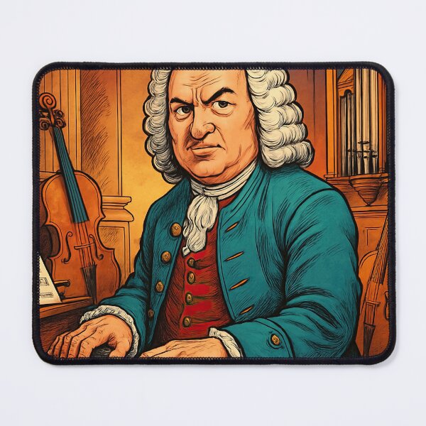 Item preview, Johann Sebastian Bach, musician | Comics - Cartoon style designed and sold by ComicsFactory.
