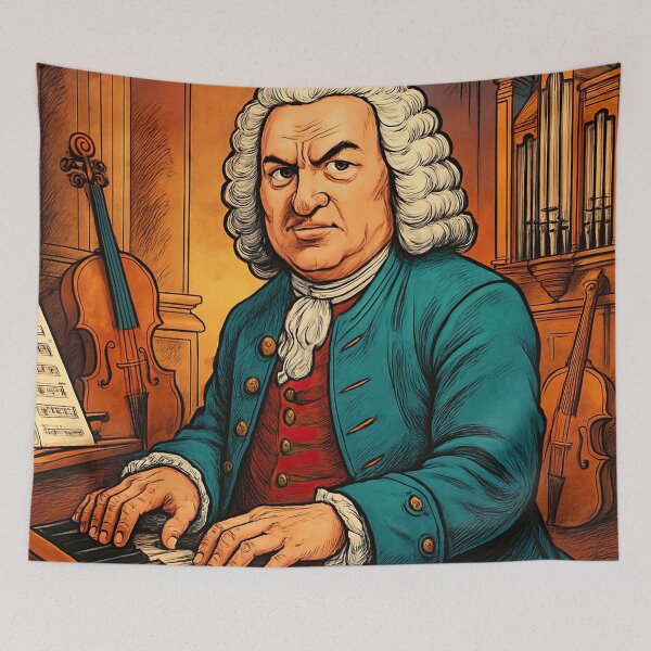 Item preview, Johann Sebastian Bach, musician | Comics - Cartoon style designed and sold by ComicsFactory.