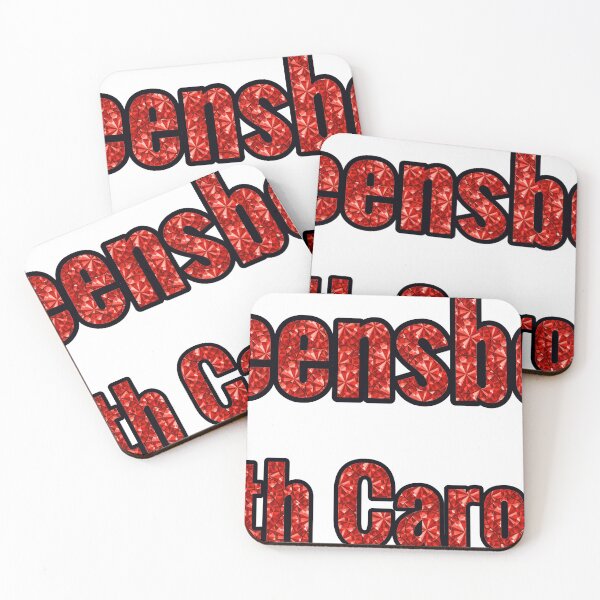 Item preview, Greensboro North Carolina City Name With Red Rhinestone designed and sold by TheIconSmith.