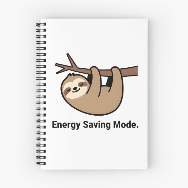 Item preview, Funny Sloth Sticker, Energy Saving Mode, Cute Lazy Animal Meme, Introvert Humor, Sleepy Sloth Laptop Sticker, Funny Animal Quote designed and sold by Angpau.