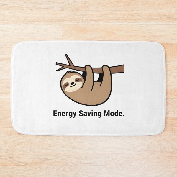 Item preview, Funny Sloth Sticker, Energy Saving Mode, Cute Lazy Animal Meme, Introvert Humor, Sleepy Sloth Laptop Sticker, Funny Animal Quote designed and sold by Angpau.
