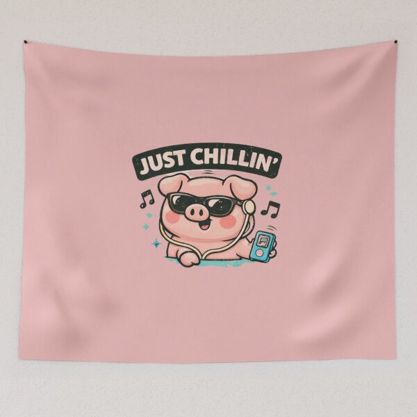 Item preview, Just Chillin’ Pig – Cute Relaxed Streetwear Design designed and sold by Mosogoloso.