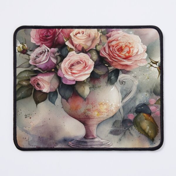 Item preview, Vase with pink roses - The rose speaks all the languages of the world. designed and sold by FotoworldEdel.