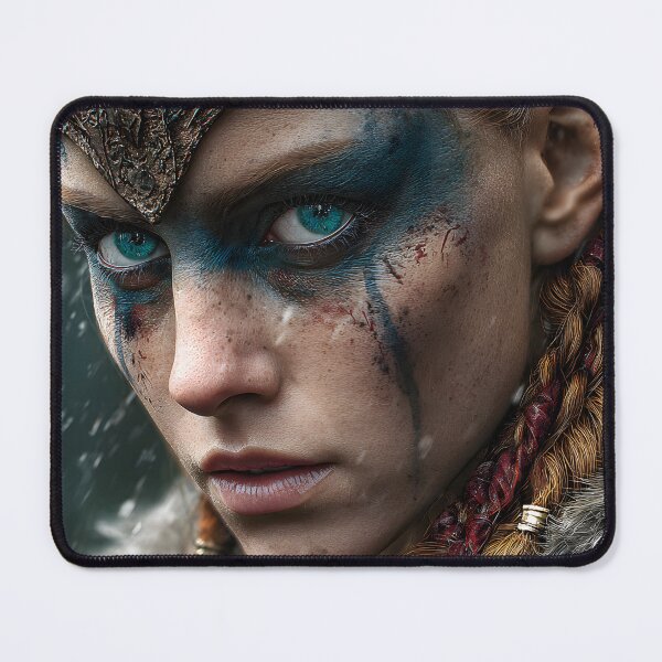 Item preview, Warrior with Intricate Headpiece and Fierce Gaze designed and sold by Artessie.